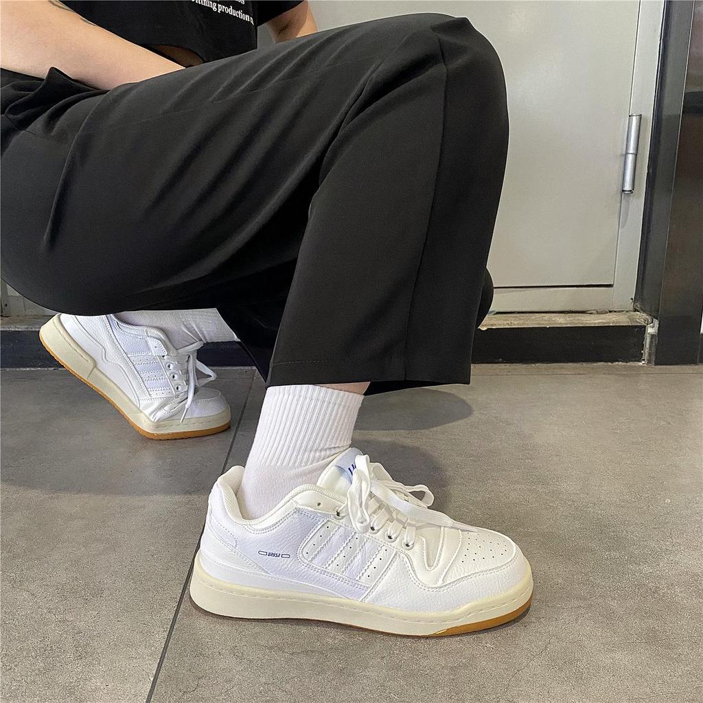 2025 Hong Kong Style Lace-Up Canvas Shoes: Versatile Casual White Sneakers for Men and Women, Super Hot Autumn Collection