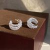 Elegant Three-Layer Pearl Beaded Ear Cuff - No Piercing Required - Light Luxury, Versatile French Style Earrings