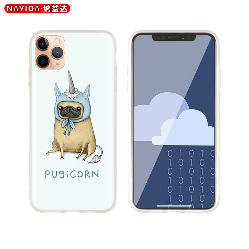 Husa din silicon moale pentru iPhone 13 11 12 Pro X XS Max XR 6 6S 7 8 Plus SE Mini Husa Cute Pug Dog