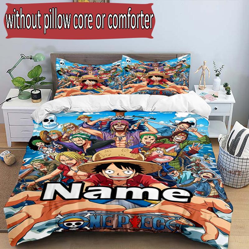 3pcs Duvet Cover Set (1*Duvet Cover + 2*Pillowcase, Without Core), Custom Name One Piece Pattern Bedding Set, Home Bedroom Decor Gift