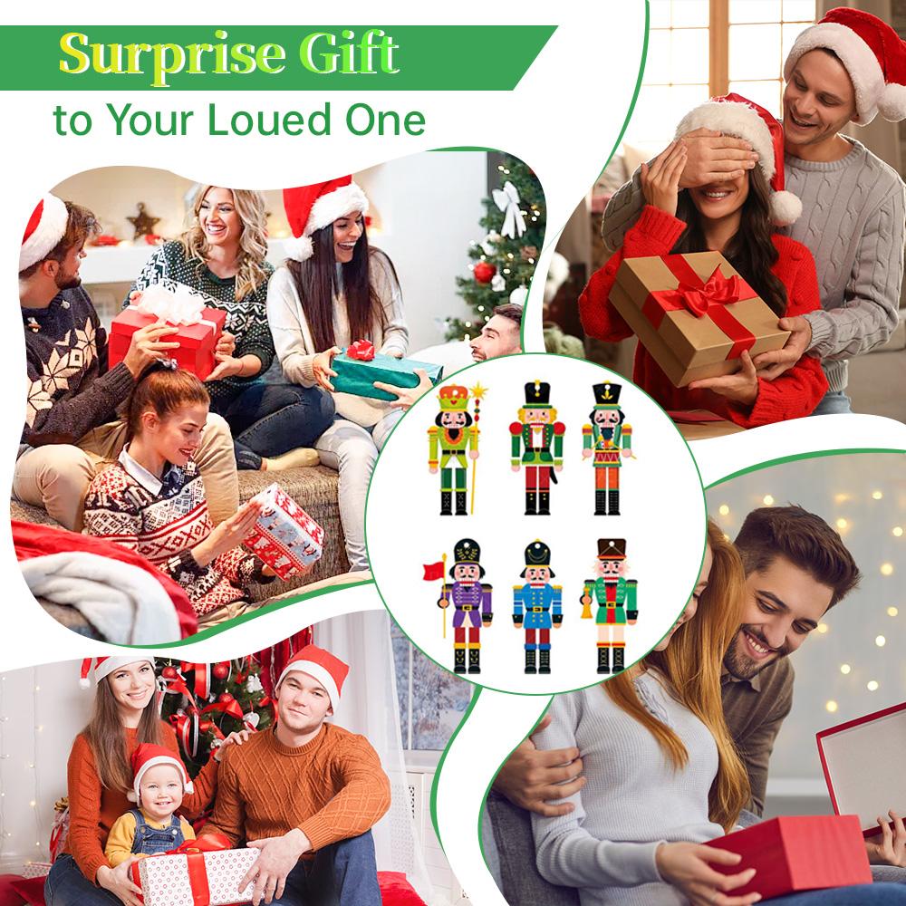 12Pcs/set Christmas Tree Pendant Decoration Nutcracker Soldier Ornaments DIY Banner New Year  Party Navidad Natal Xmas Gift