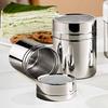 Stainless Steel Cocoa Powder Duster with Lid 1pc Fine Mesh Coffee Shaker for Home Kitchen Bakery Bar