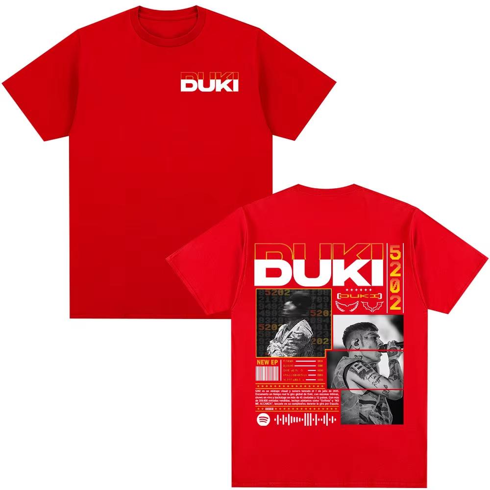 Rapper Duki Duki 5202 MIXTAPE 2026 Album T Shirts Unisexs Women Fashion Hip Hop Vintage Tshirt Cotton Casual Short Sleeve Tshirt