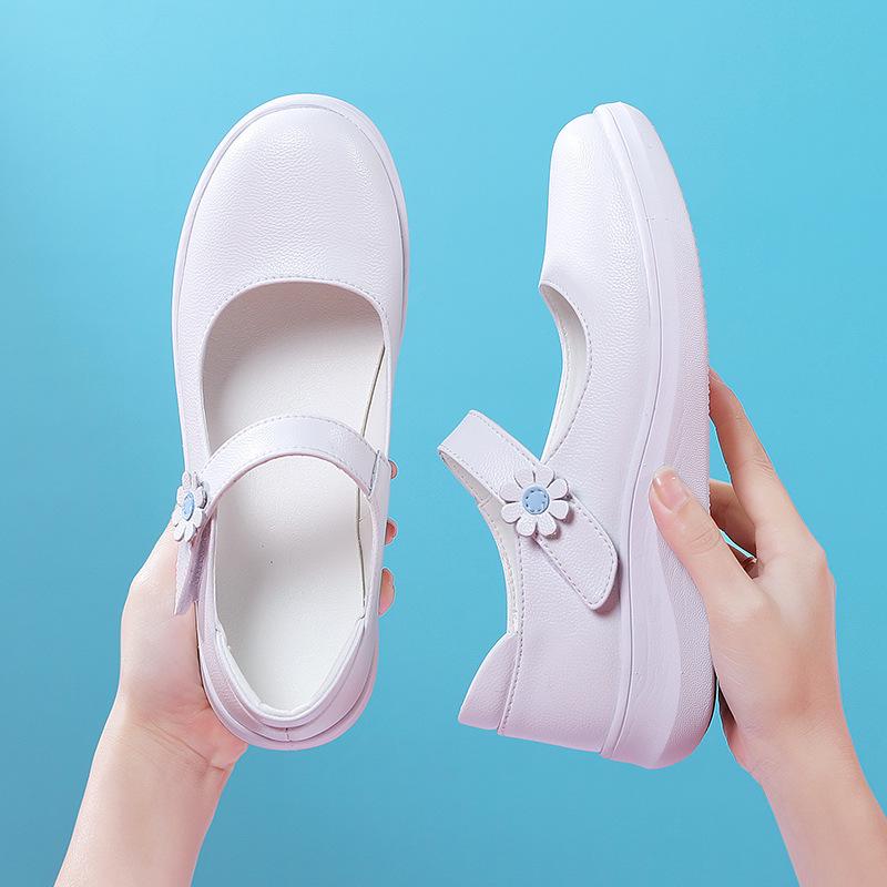 Women's Breathable Nurse Shoes - Soft Sole, Comfortable, Hollowed-Out, Flat Heel, Anti-Odor, Non-Slip, Wear-Resistant Casual Footwear.