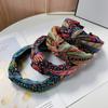 Vintage Fabric Knotted Headbands for Women Headdress Girls Hair Bands Wide Hairband Soft Flower Hair Hoop Hair Accessories