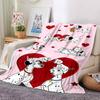 Dalmatian Love Hearts Blanket Soft Throw Blanket For Home Bedroom Bed Sofa Travel Office Solid Christmas Blanket