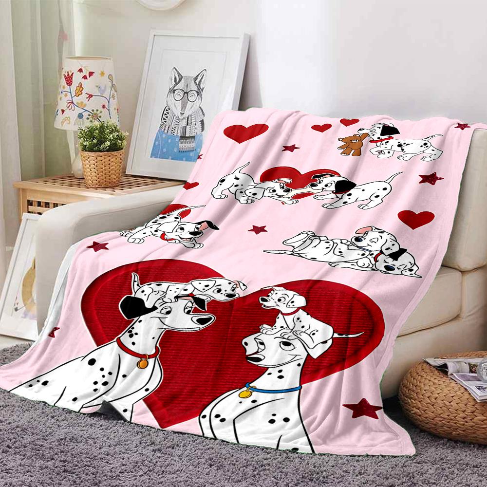 Dalmatian Love Hearts Blanket Soft Throw Blanket For Home Bedroom Bed Sofa Travel Office Solid Christmas Blanket
