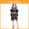 Elegante Gatsby Flapper Perlenbesetzte Vintage Fransen Pailletten Ärmellose Damen Partykleider für zeitlosen Stil