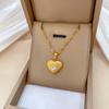 Love Design Sense Temperament Personality Minimalist Furnace Real Gold Female Collarbone Necklace