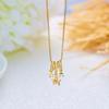 Romantic Flower Heart Cubic Zirconia Pendant Necklace for Women Dainty Imitation Pearl Copper Choker Chain Party Jewelry Gift
