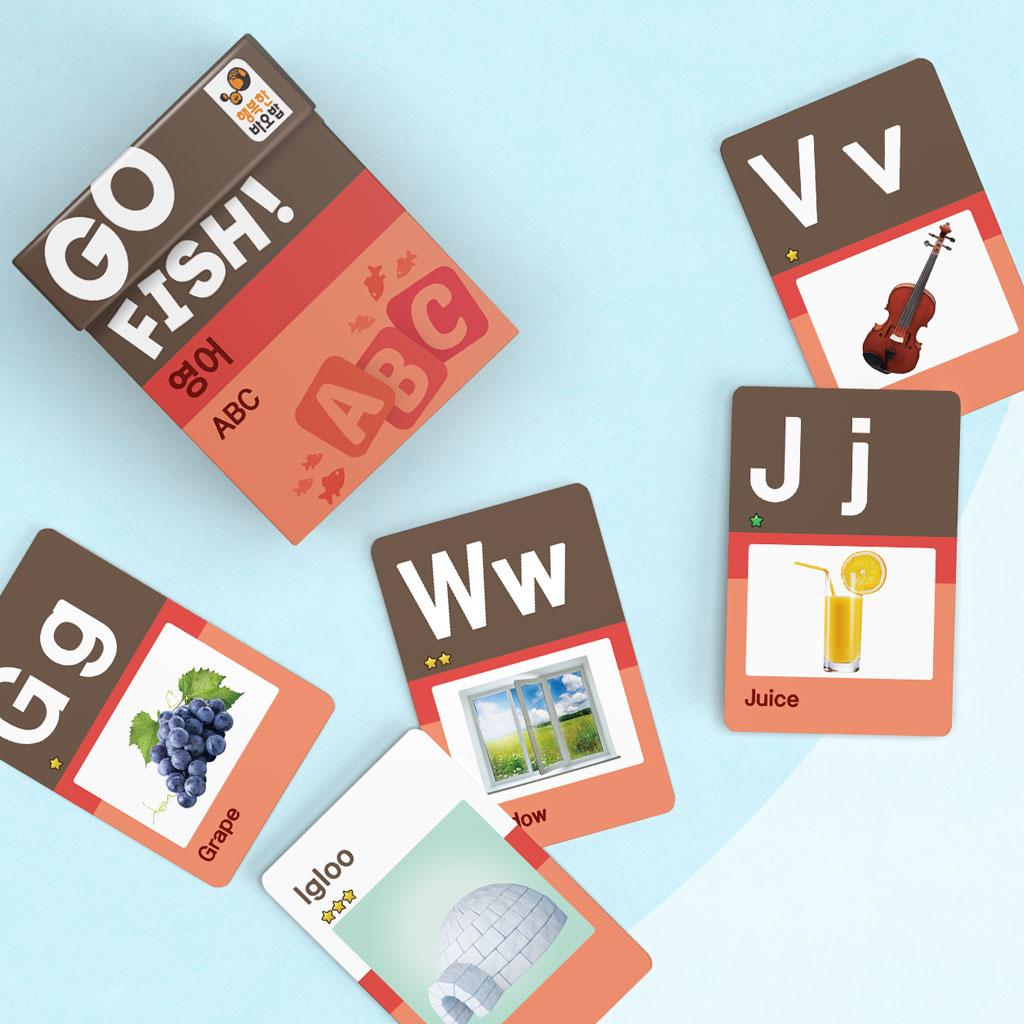 Happy Baobab Go Fish English ABC Card Game - Family Brain Training for Kids (Ages 6-7+)