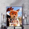 Disney Diamond Painting Judy  Nick Wedding Selfie Cartoon Movie Cross Stitch Embroidery Handmade Gift Home Decoration