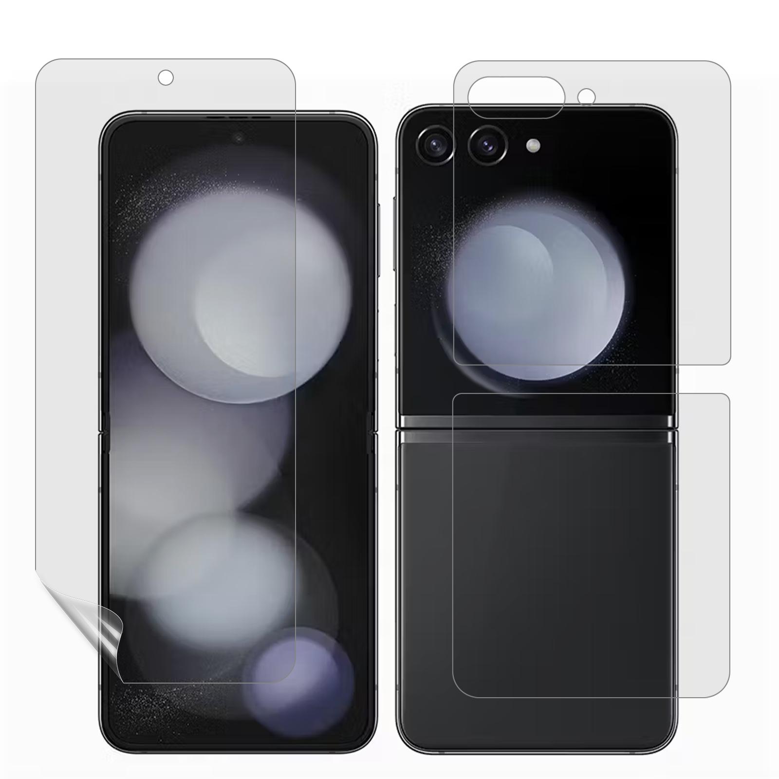 

Для Samsung Galaxy Z Flip5 5G 1 комплект ТПУ+ПЕТ гідрогелева плівка повне покриття захисна плівка для переднього екрану + задня плівка