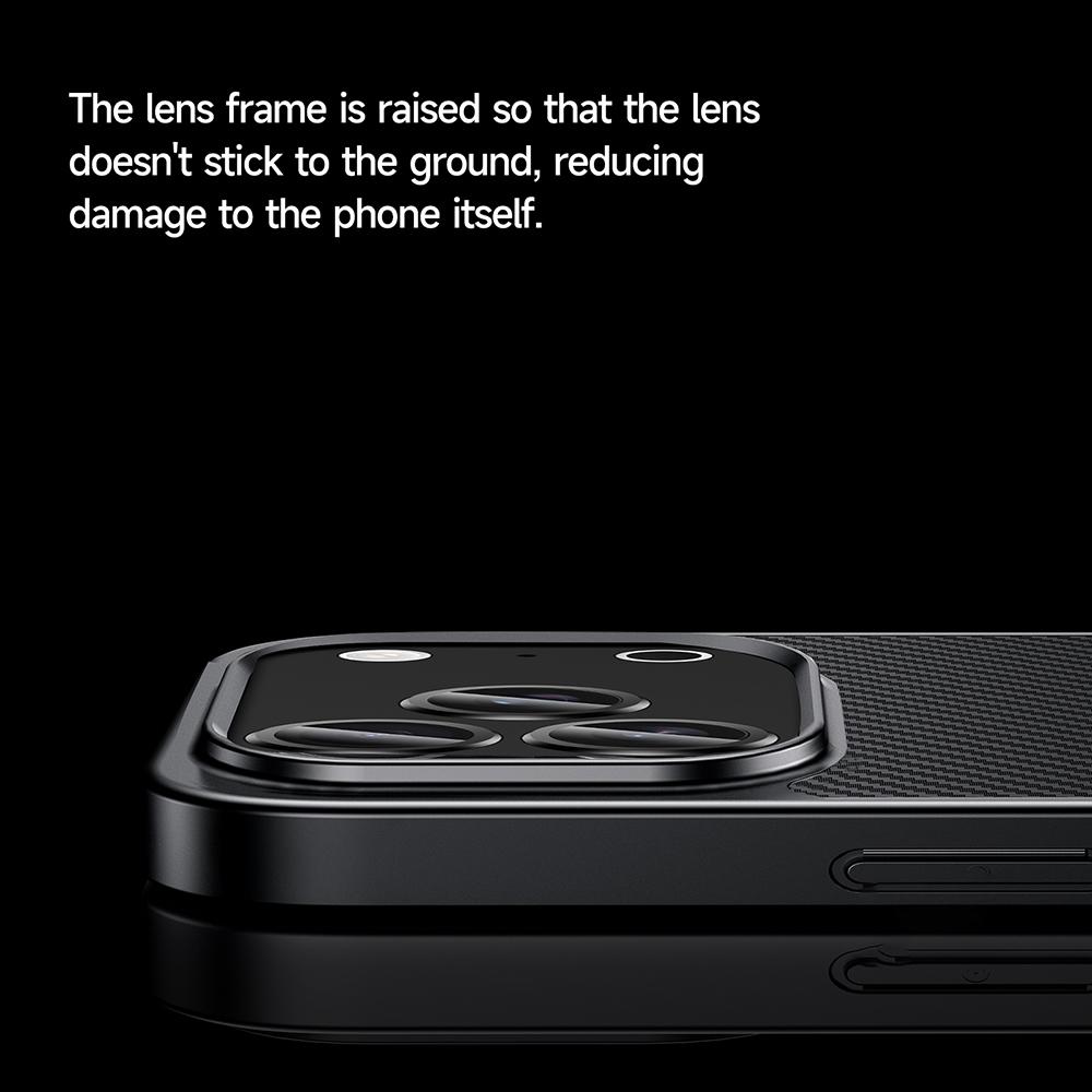 SULADA For iPhone 17 Pro Case Compatible with MagSafe Metal Lens Frame PU+TPU Phone Cover