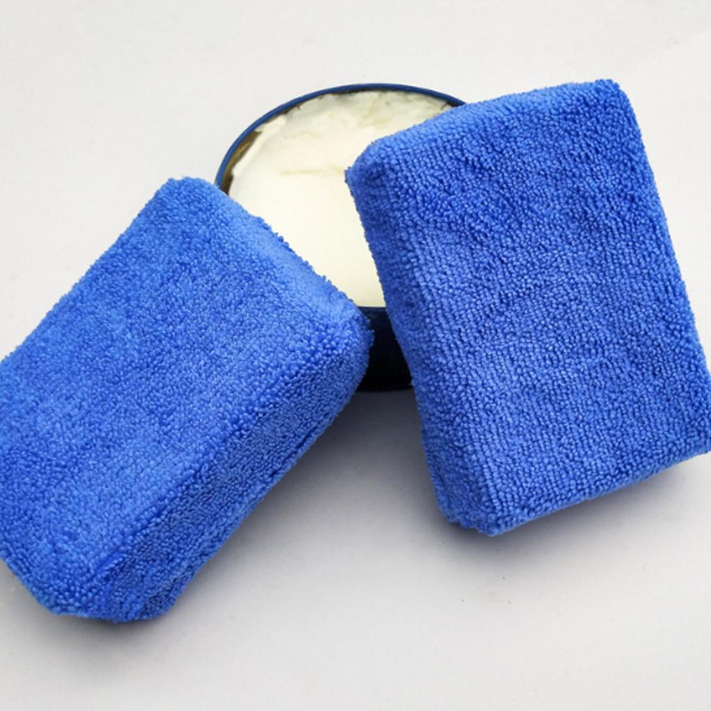 Microfiber Waxing and Polishing Sponge Rectangular Sponge Cleaning Block Car Beauty Maintenance Tools Cleaning Detailing