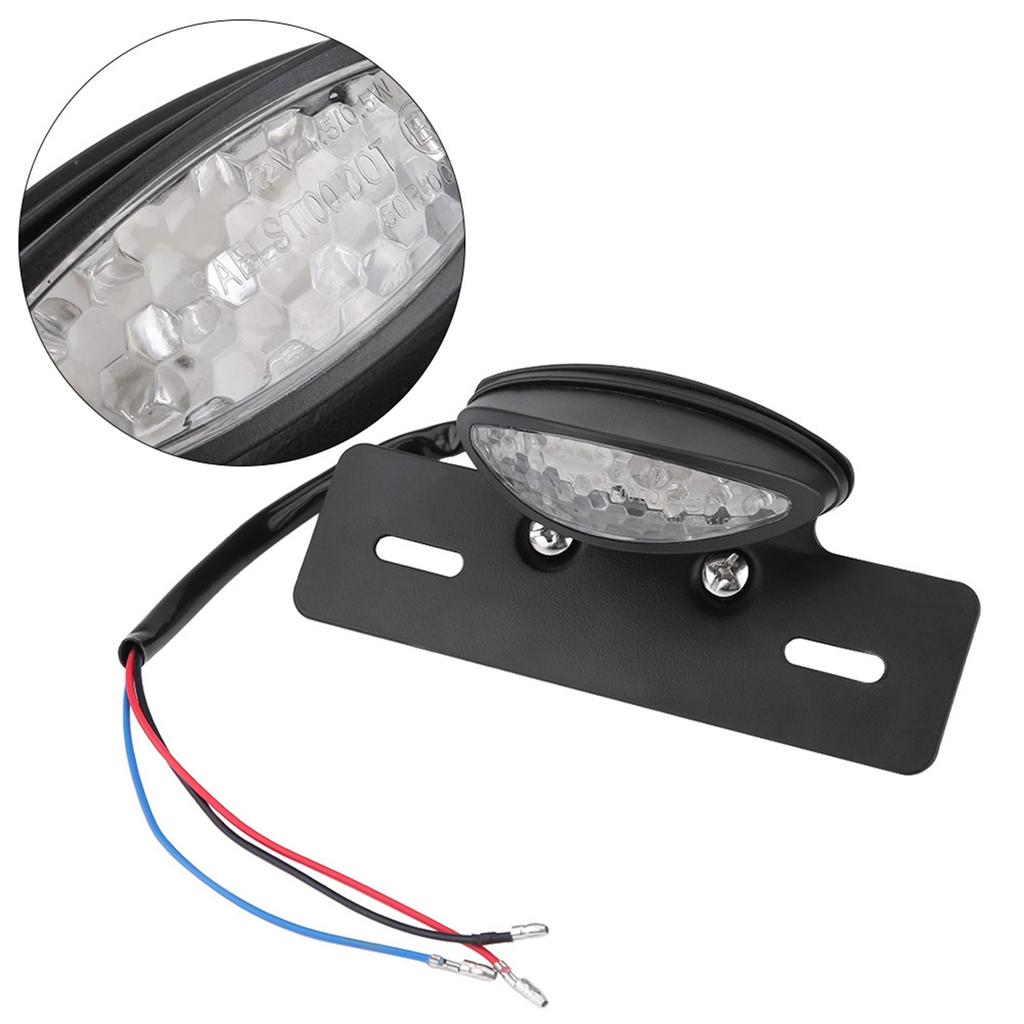Motorcycle LED Rear Brake Tail Light Stop License Plate Lights for Smoke