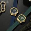 HELEI 2024 Men's Quartz Outdoor Sport Watch with Silicone Strap