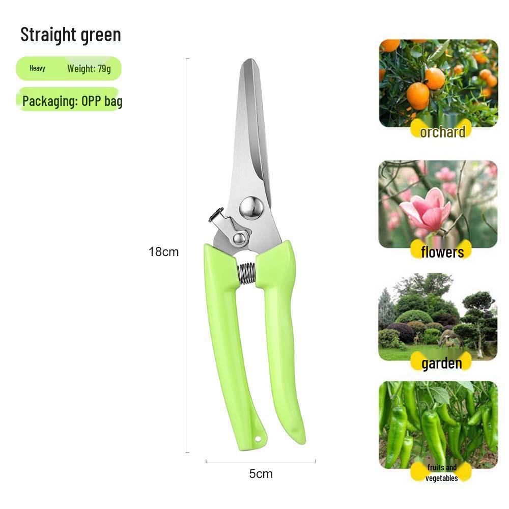 Heavy Duty Stainless Steel Pruning Shears - Multipurpose Garden and Fruit Picking Scissors