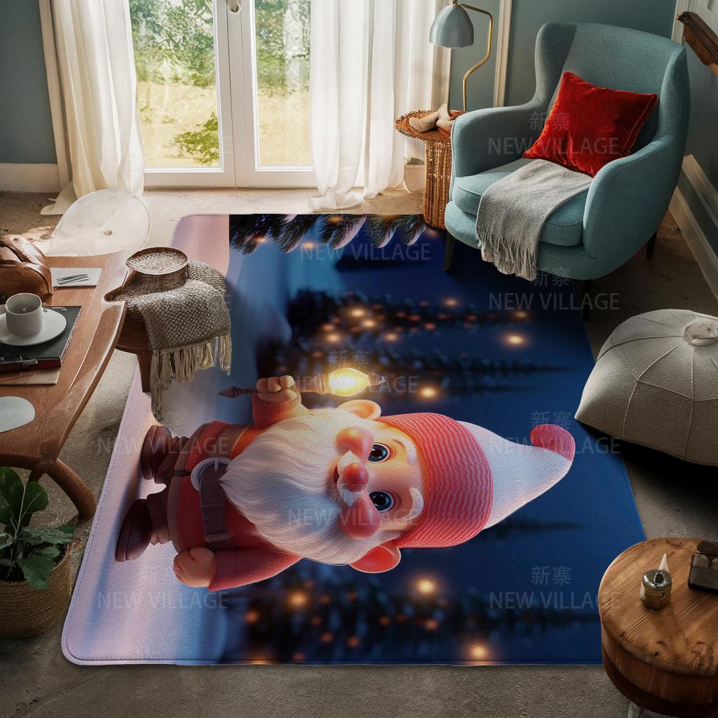 House Entrance Carpet Home Door Mat Living Room Bath Foot Bathroom Non-slip Water Absorption Rugs Bath Merry Christmas Winter