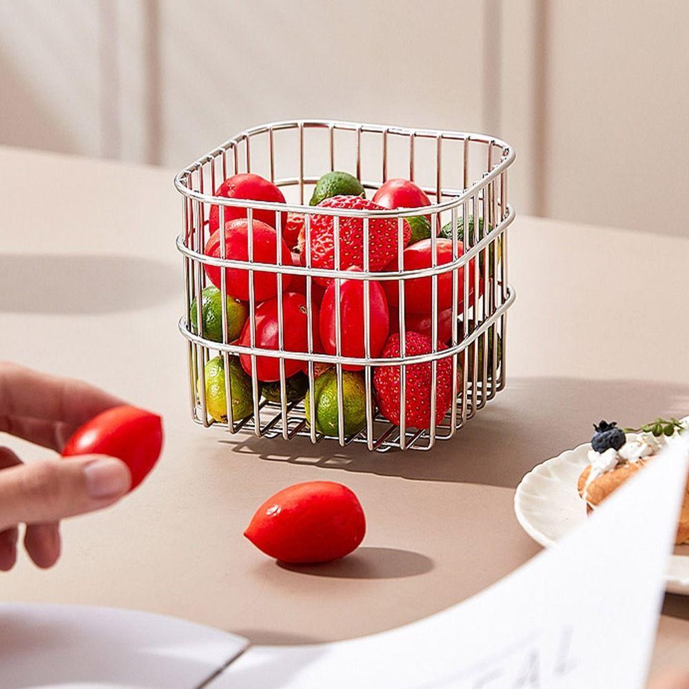 Waterproof Cosmetic Storage Box Space Saving Metal Wire Basket Countertop