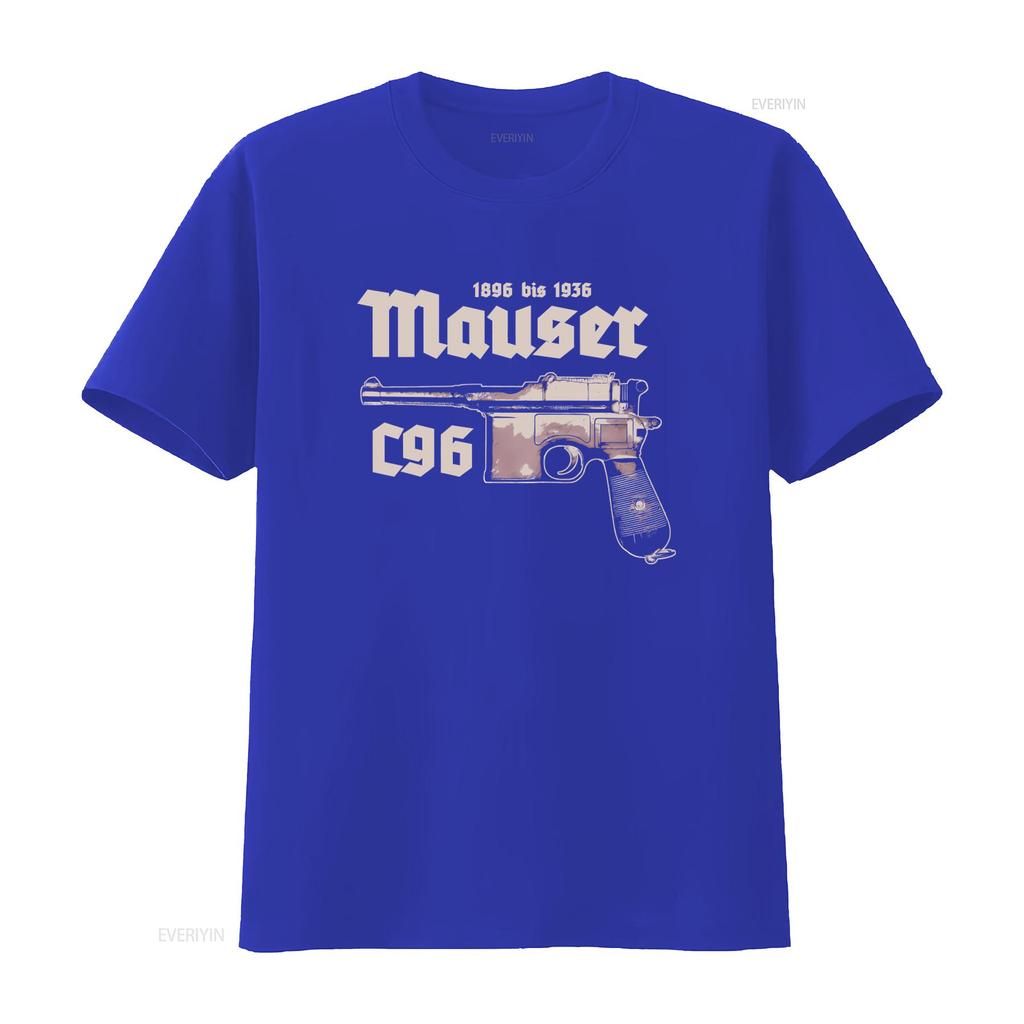 Vintage Mauser C96 T Shirt 1896 1936 Gerunisexy Self Loading Pistol Design Vintage Graphic Versatile Casual