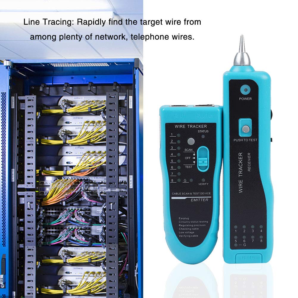 Multifunctional Cable Tone Telephone Line Network Cable Wire LAN Telephone with Cable Tester, Probe, Tracker, Detector, Finder, Cable, Line, Emitter,