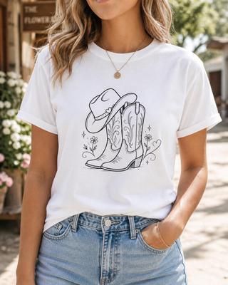 Line Dancing Cowgirl Boots T-Shirt – Western Dance Tee
