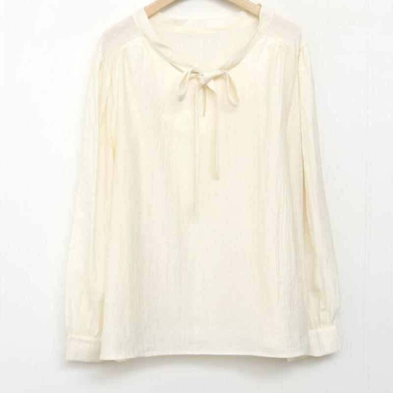 New ArrivalS Open Run Women S Sheer Long Sleeve Shirred blouSe With Ribbon Tie