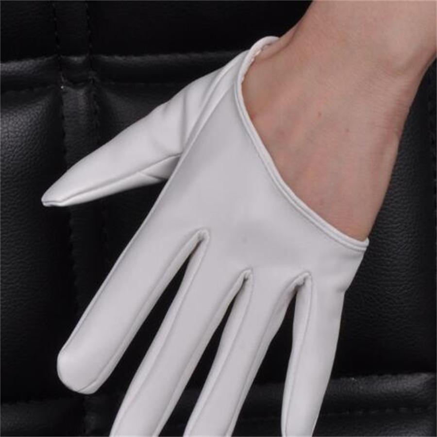 

Half Palm Leather Gloves, Stylish Finger Gloves for Party, Wedding & Photography Cosplay & Driving L