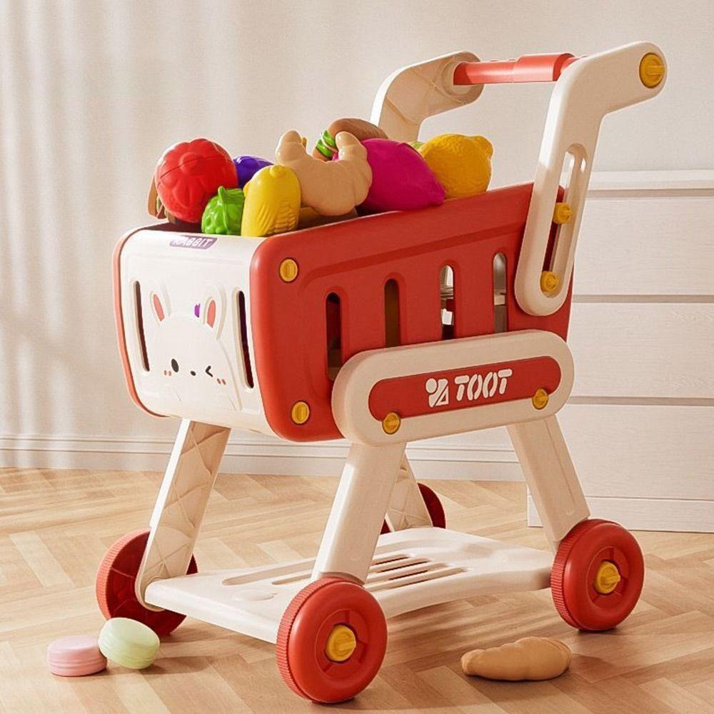 Simulation Supermarket Trolley Toy 32PCS/Set Pretend Shopping Playset Toy  Playing House