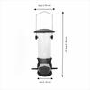 Transparent Tube Wild Bird Feeder Coated Metal Parts Wire Hanging Hook Hanging Bird Feeder Resting Perches Plastic