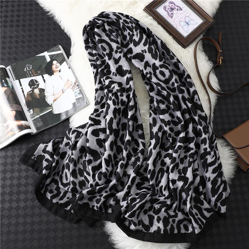 Buy Luxury Women Scarf Leopard Print Cotton Pashmina Shawls Lady Winter