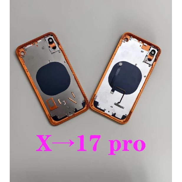 DIY Back Housing For iPhone XS Max Like 17 Pro Max Back Cover For iPhone XR To 17 Pro 11 To 17 Pro Housing X XS Up To 17 Pro