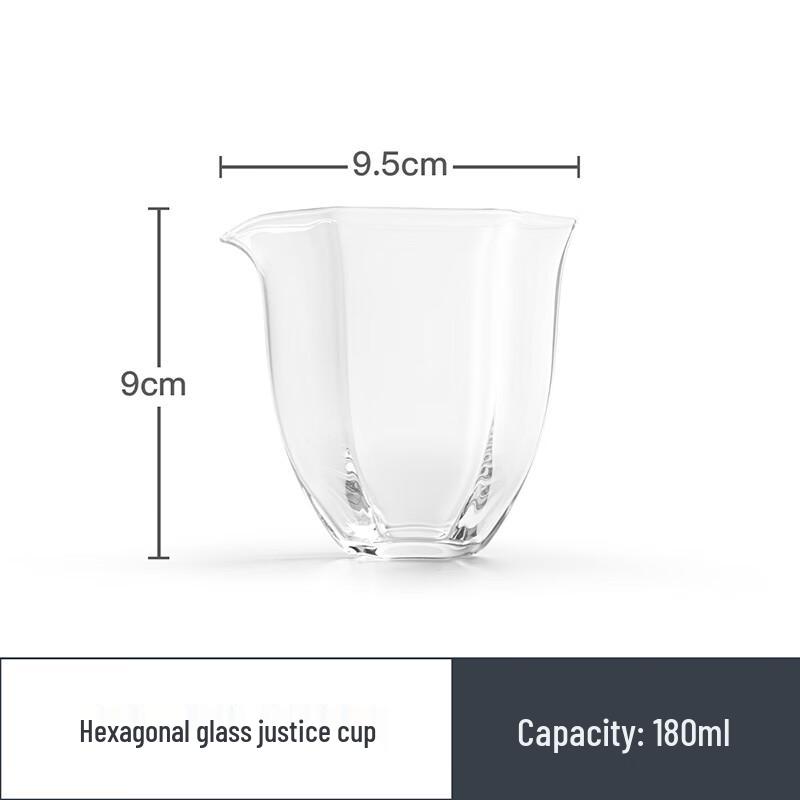 Heat-Resistant Hexagonal Glass Gongdao Cup