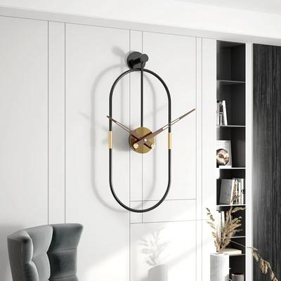 Kreativní kovové nástěnné hodiny moderní design minimalistický styl železné umělecké nástěnné hodiny do obývacího pokoje nástěnné hodinky domácí dekorace 38x14 cm