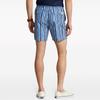 Polo Ralph Lauren SS24 Striped Drawstring Mid-Rise Straight-Leg Casual Shorts Men Shorts Blue 710936415-001