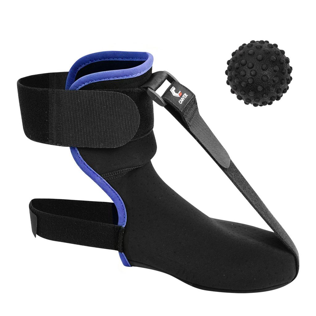 Unisex Adjustable Plantar Fasciitis Night Splint Sock Hook Loop Fastener Massage Ball Tension Relief Alleviate Pain