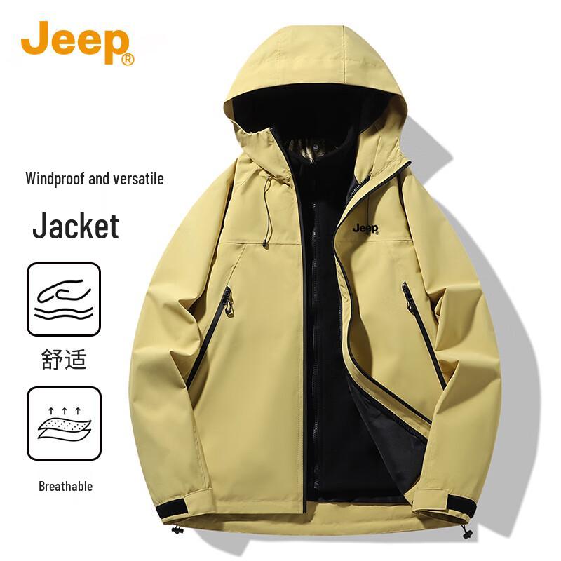 JEEP Unisex 3-in-1 Outdoor Waterproof Windproof Jacket