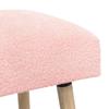 Bench Uni Pink 110 X 40 X 46 Cm Boucle