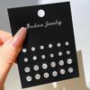 Minimalist Zirconia Round & Square Stud Earrings for Women – Casual Fashion Jewelry Set