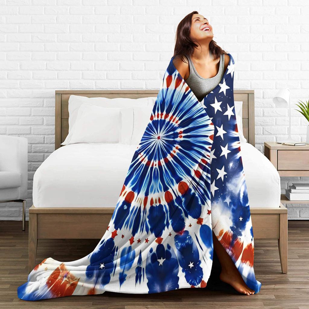 American Flag Blanket  Airplane Travel Flannel Throw Blanket For Living Room Super Warm Design Quality Bedspread Gift