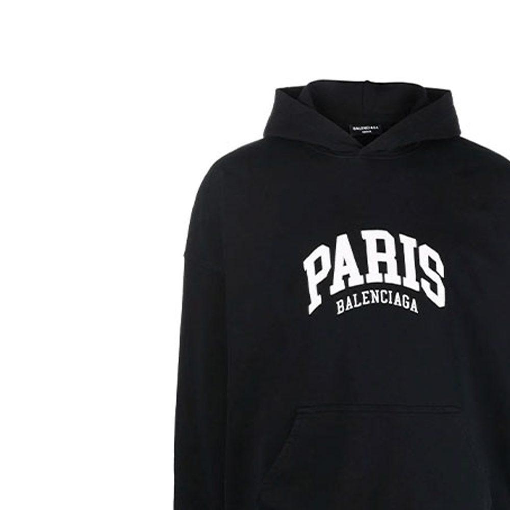 Balenciaga Mens Cities Paris Wide Fit Hoodie 674986TLVL81070