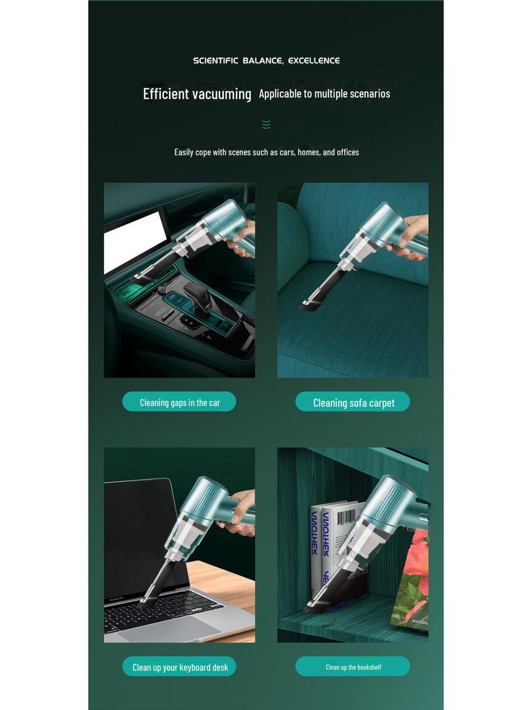 Wireless Handheld Car Vacuum Cleaner: Multi-Function, High-Power Mini Suction & Blower