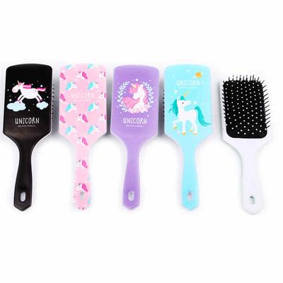 Antistatische Haarbürste mit Einhorn-Muster, Massagekamm, Dusche, nasse Entwirrungsbürste, Haar-Styling-Tool