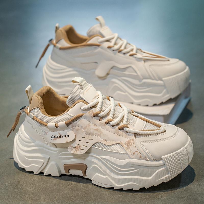 New Fashion Men 's Four Seasons Comfortable Thick Sole Shoes Students BoysTrending Soft Sole Breathable Casual Running Sneakers