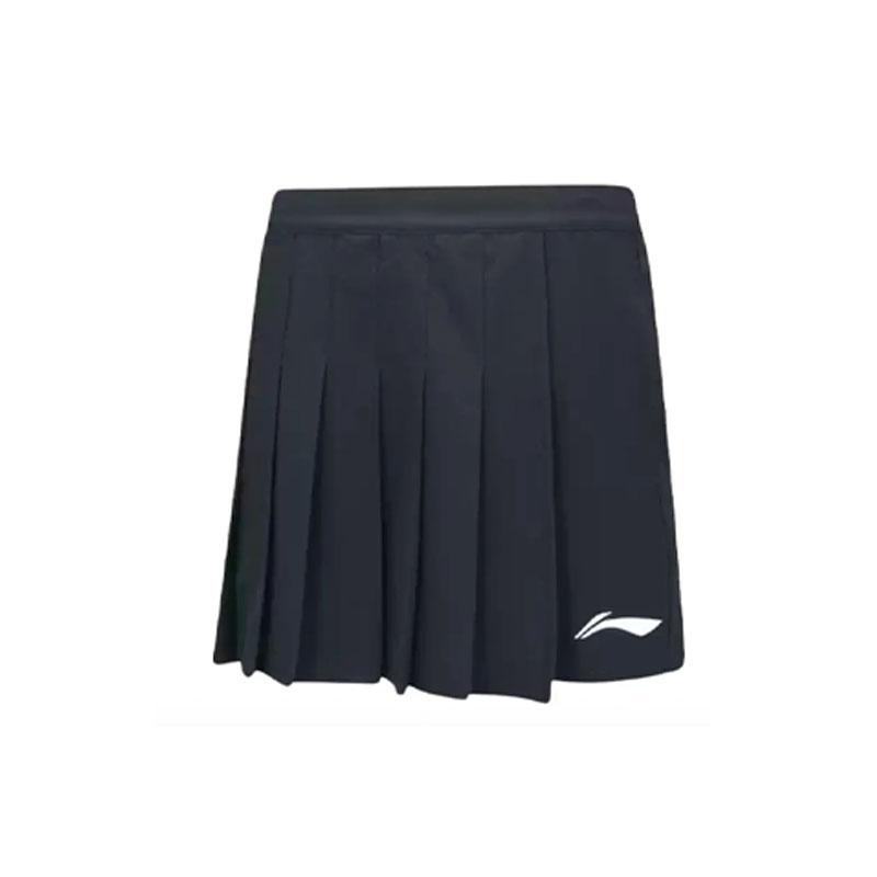 Li-Ning Fashionable Breathable Lightweight Cool Short Sleeve Comfortable Skirt Set Women sets Laurel-Green Black U060-6+V014-1