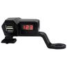 Motorfietslader Digitale spanningsmeter Dubbele USB-poort Mobiele telefoonlader 3.4A Snel opladen 3.0 Stuurlader voor iPhone Samsung Huawei