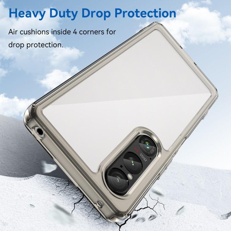 For Sony Xperia 1 VI Phone Case WANLONFENG XC Series TPU Acrylic Cover with Tempered Glass (Big Lens Hole)