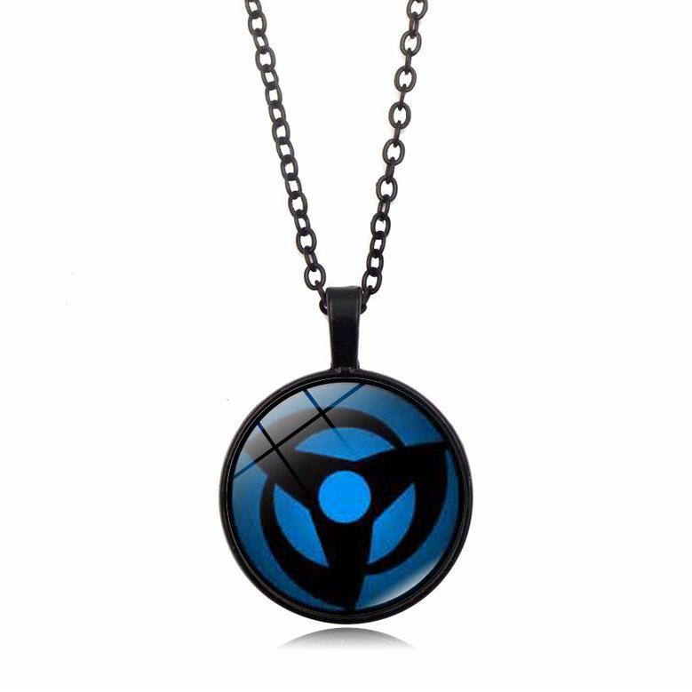 anime merchandise Naruto Sharingan Pendant Necklace Men Women Versatile Circular accessories Sweater Chain toys gifts for kids
