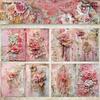 8 Blatt A5 Blumen Papier Scrapbook Papier Briefpapier Dekoratives Papier für Bastelarbeiten Scrapbooking Album Dekoration